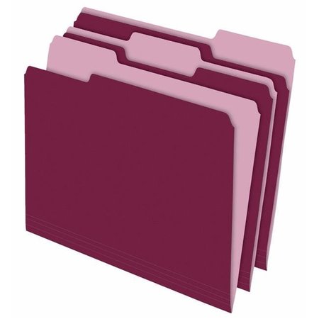 PENDAFLEX Pendaflex 072855 Medium Weight Stock 1-3 Cut Recycled Top Tab File Folder; Letter; Burgundy 72855